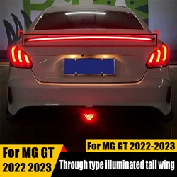 For MG GT 2022 2023 Tail wing with lights through type voltage tail wing lights with lights