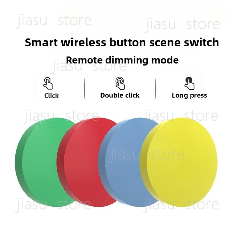 Smart Zigbee One‑Touch Scene Switch, Tuya Compatible Stick‑on Scene Panel for Smart Home Light Control