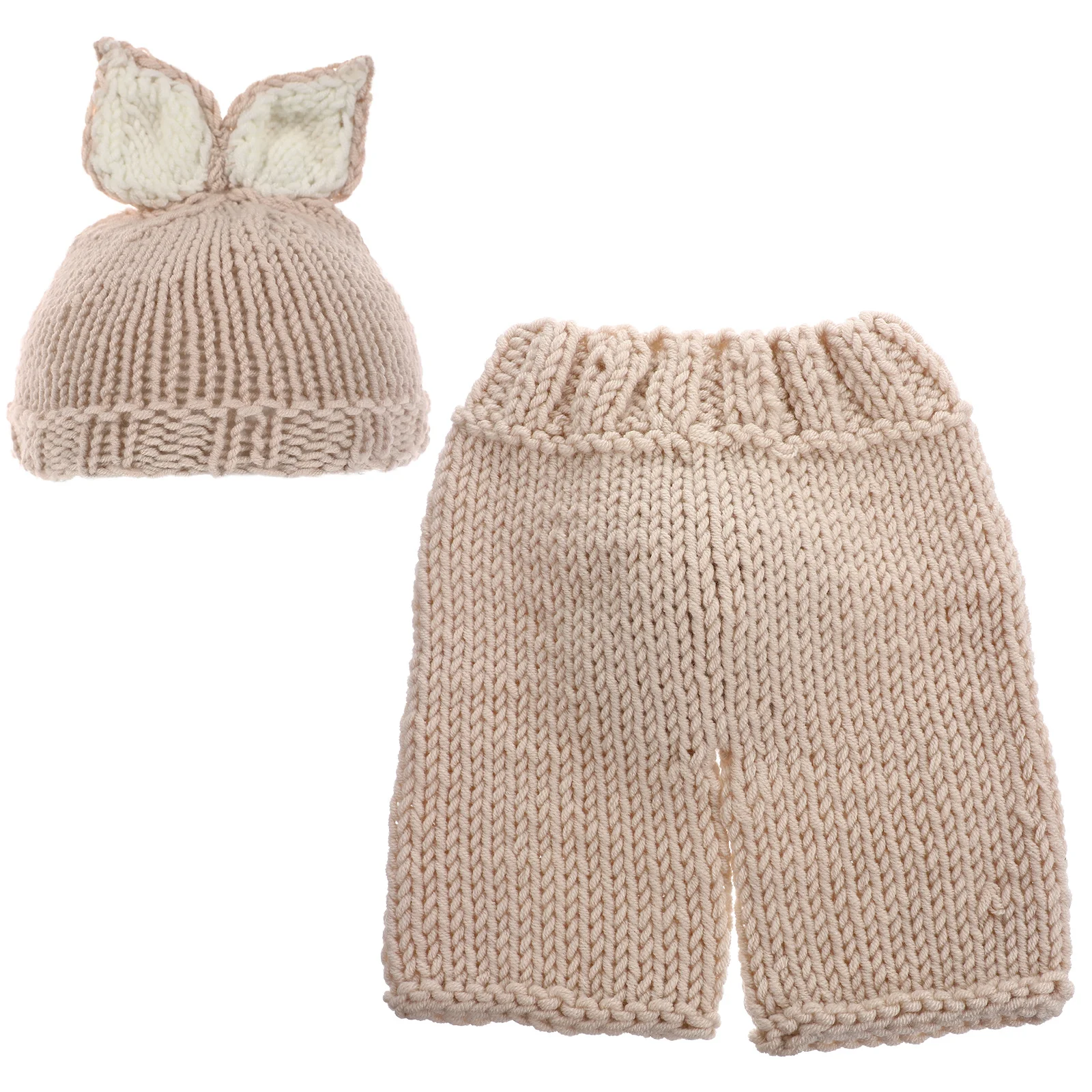 

Baby Photography Costume Set Knitted Rabbit Clothes Newborn Photo Props Infant Hat Pants Outfit For Party Shoot