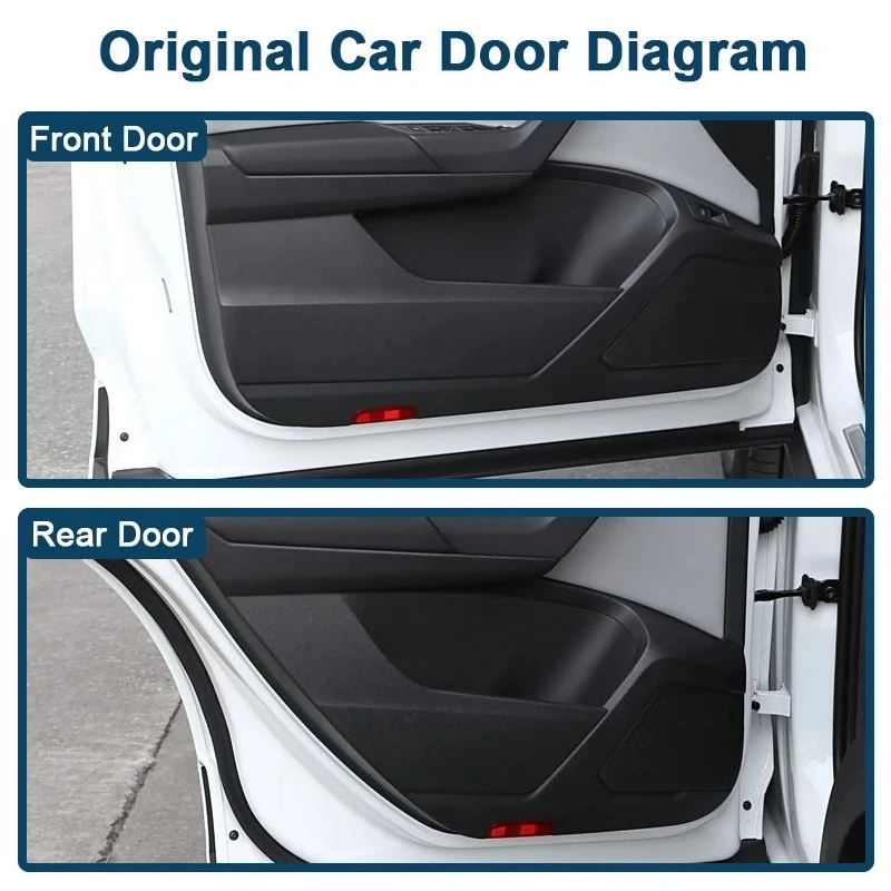 For VW Volkswagen T-Roc 2017-2025 Car Door Side Storage Box Front Rear Side Leathe Door Groove Mat Storage Organizer Accessories
