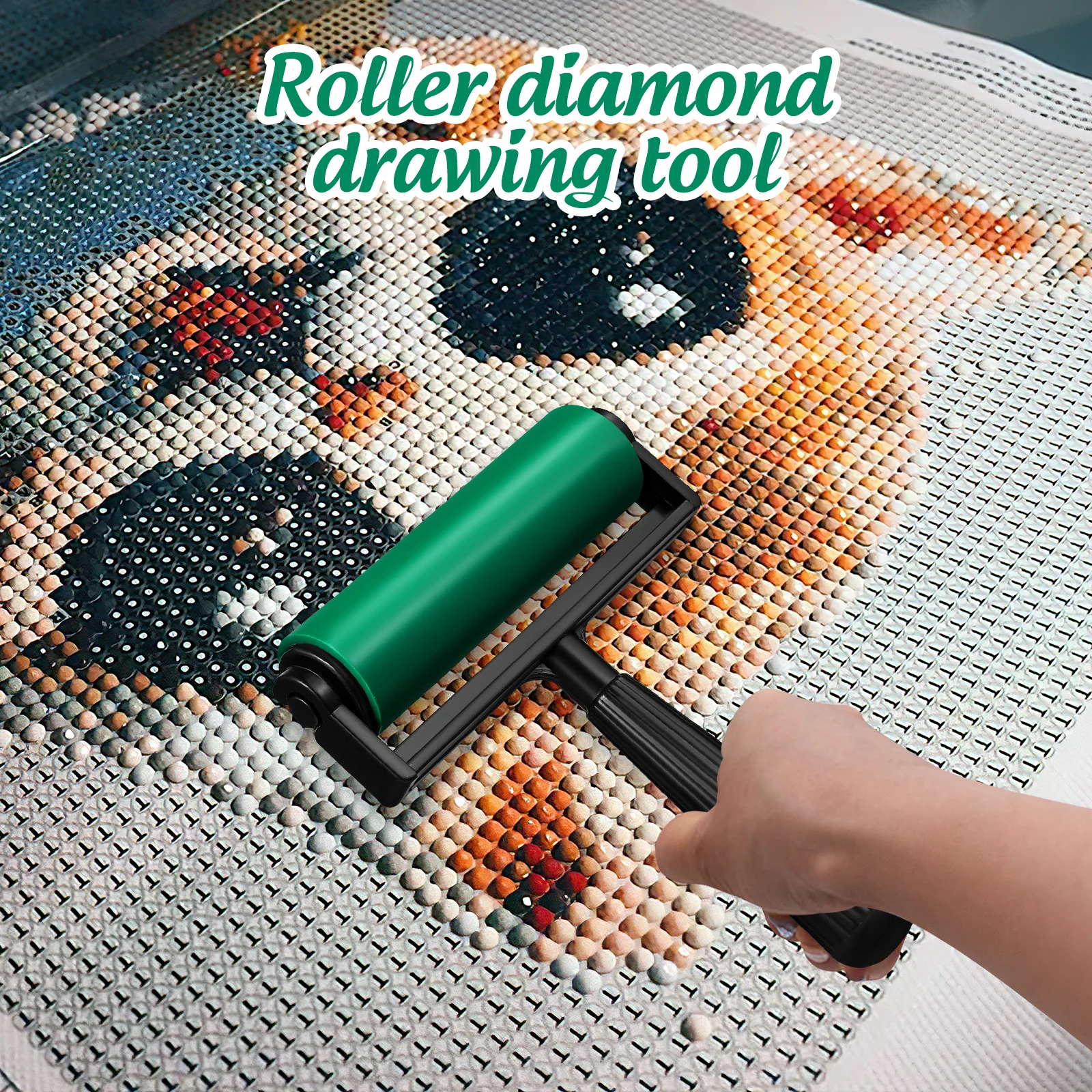 

EXCEART Rubber Roller for Printmaking Painting Glue Application Wallpaper Block Stamping Anti Skid Tool
