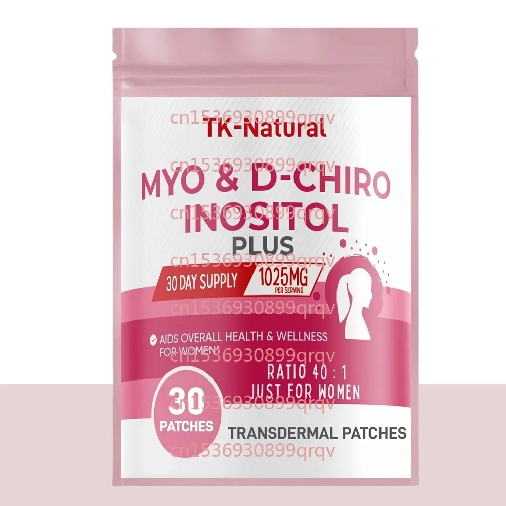 30枚入り ミオイノシトール＆D-キロイノシトール プラスブレンド経皮パッチ 女性用 ホルモンバランス、健康的な排卵をサポート