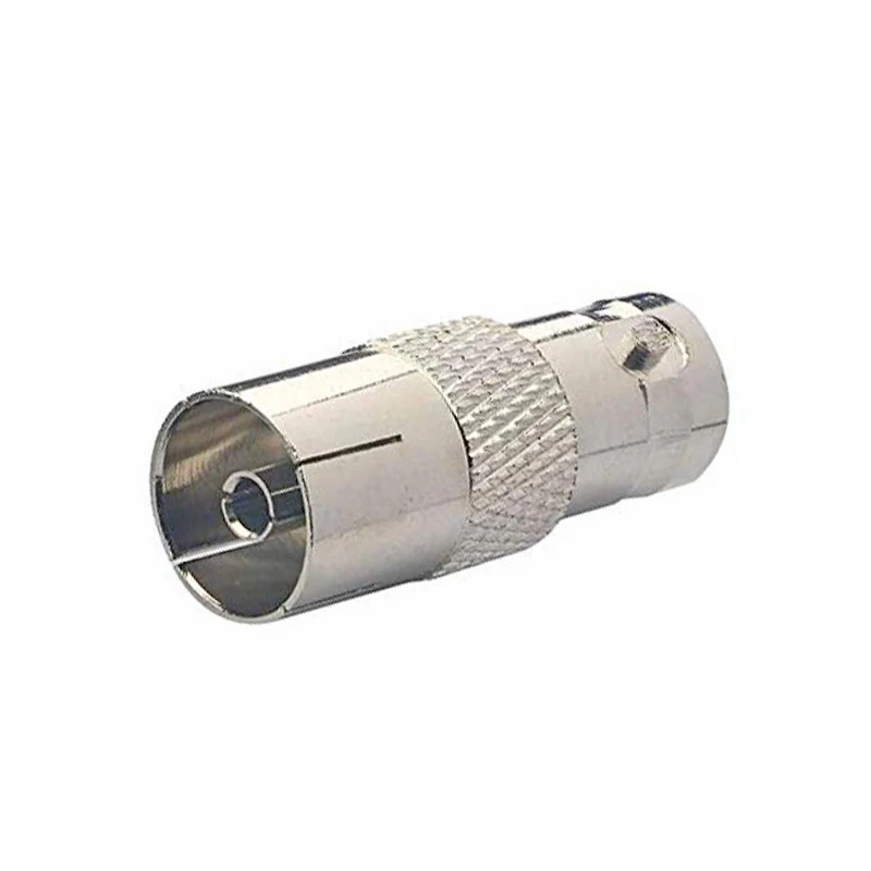 1Pcs Adapter BNC female jack to IEC DVB-T TV PAL female RF Coaxial connector straight F/F Wire Terminals