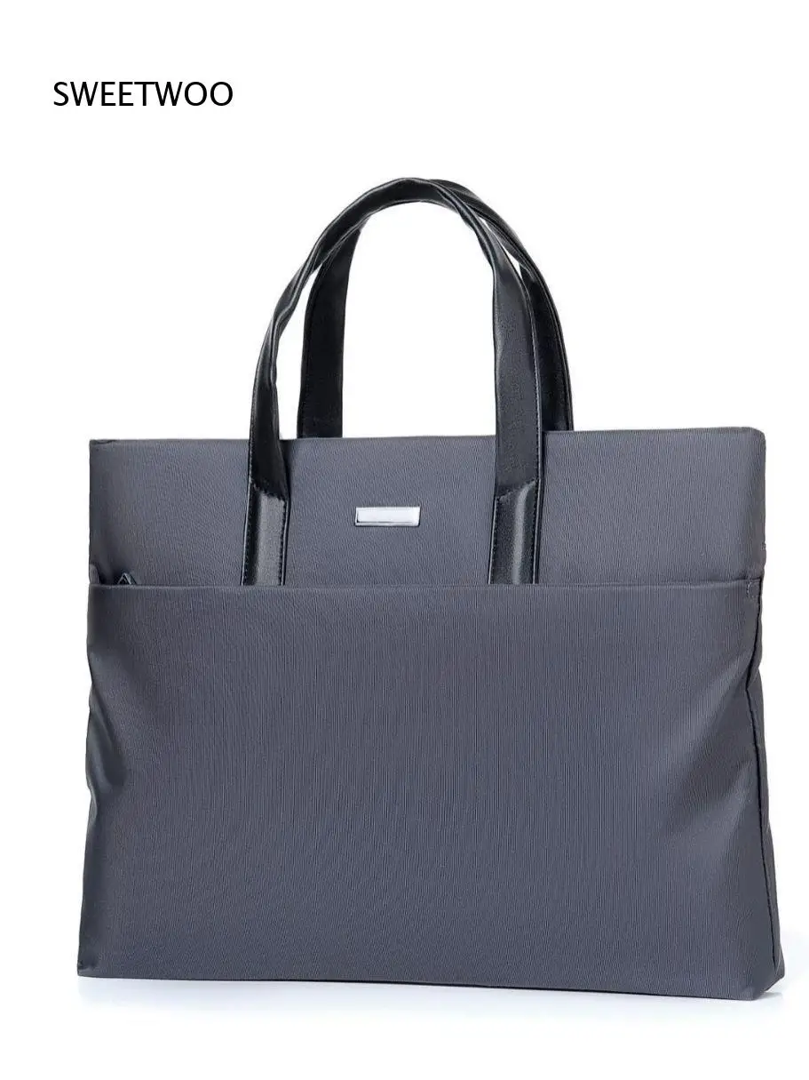 Water Repellent Mens Office Briefcase 15.6 Inch Laptop Tote Handbag Multi Compartment Business Work Bag