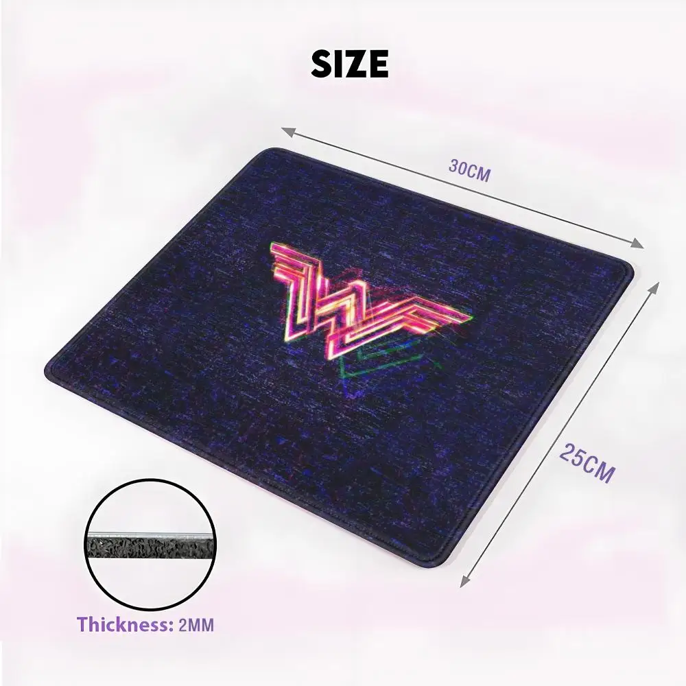 The W-Wonder Woman Logo  Mouse Pad Small Desk Pad Desktop Computer Keyboard Wireless Mouse Boy Gift For Play Games Coasters