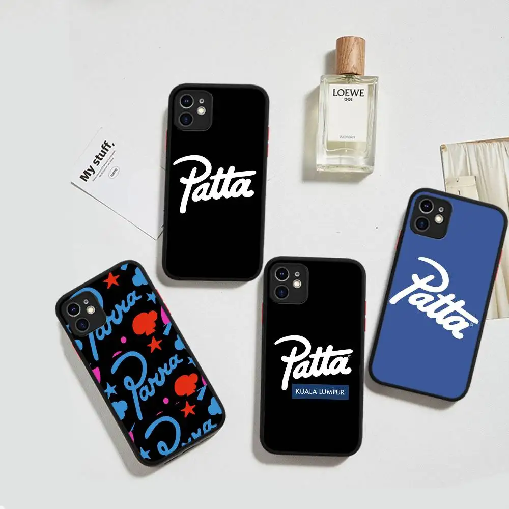 

Fashion P-patta For Silicone Matte Phone Case For IPhone 16 Pro Max 15 14 13 12 11 X XS MAX