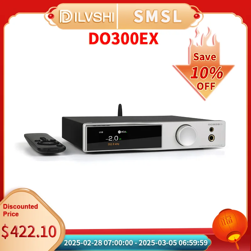 SMSL DO300EX Audio DAC y amplificador de auriculares AK4191 AK4499EX DAC MQA-CD decodificación XMOS XU-316 DSD512 768KHz 32Bit preamplificador de alta resolución
