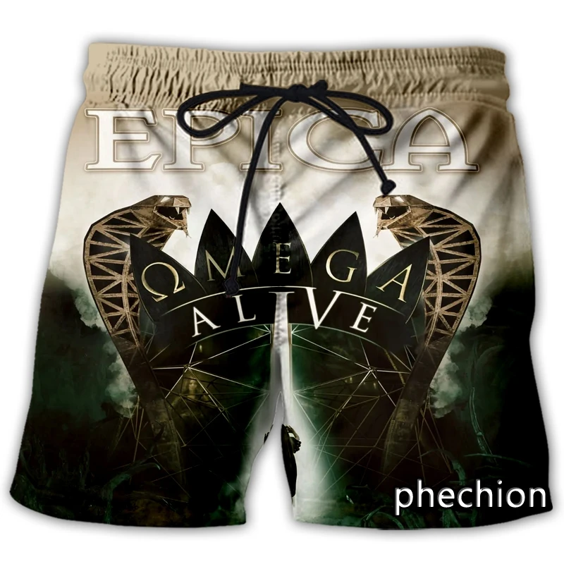 phechion New Fashion Men/Women Epica 3D Print Casual Shorts Streetwear Men Loose Sporting Shorts L160