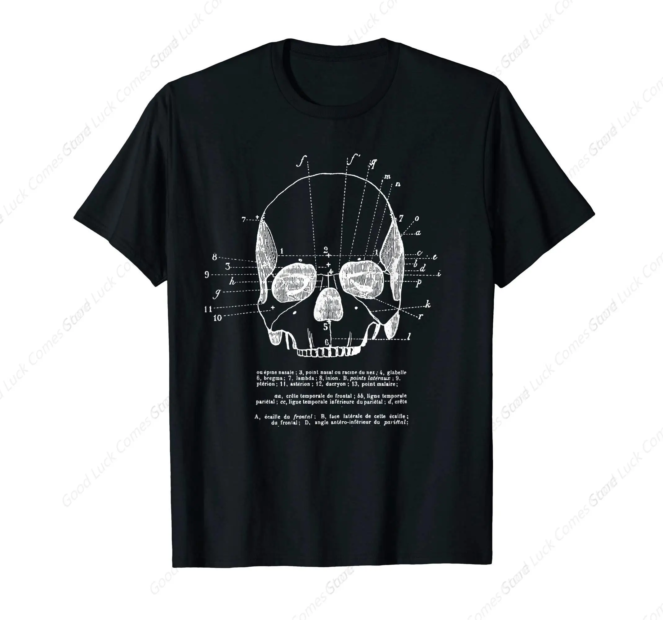 Medical Skeleton Skull Illustration In Punk Goth Graphic T-Shirt