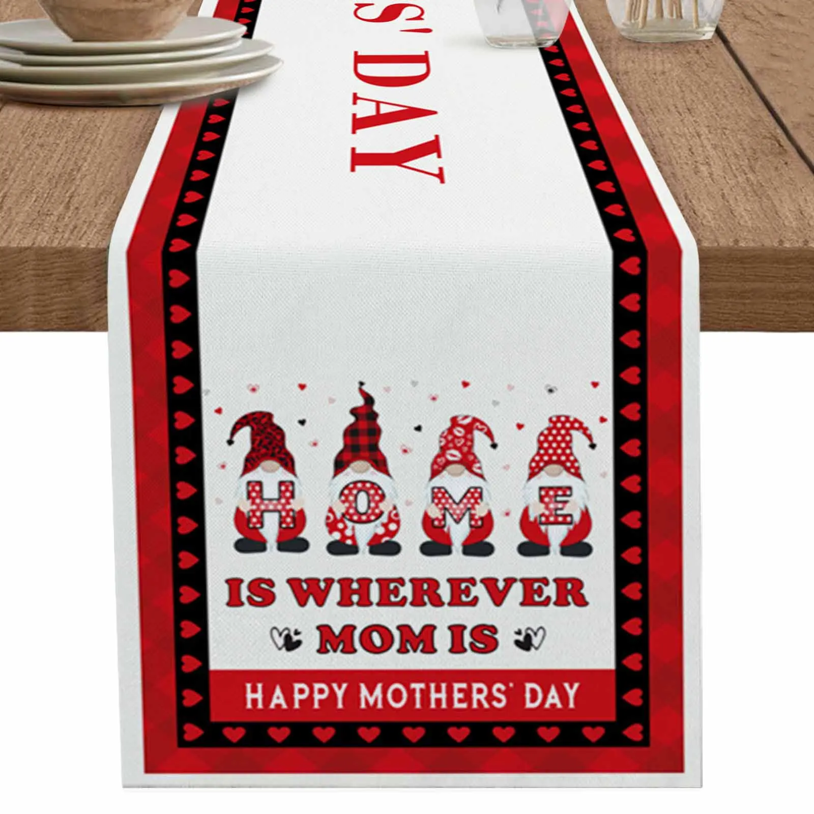 Дом там, где был мамой, настольная дорожка для свадебной вечеринки, рождественские украшения, подставки, коврик для дорожек