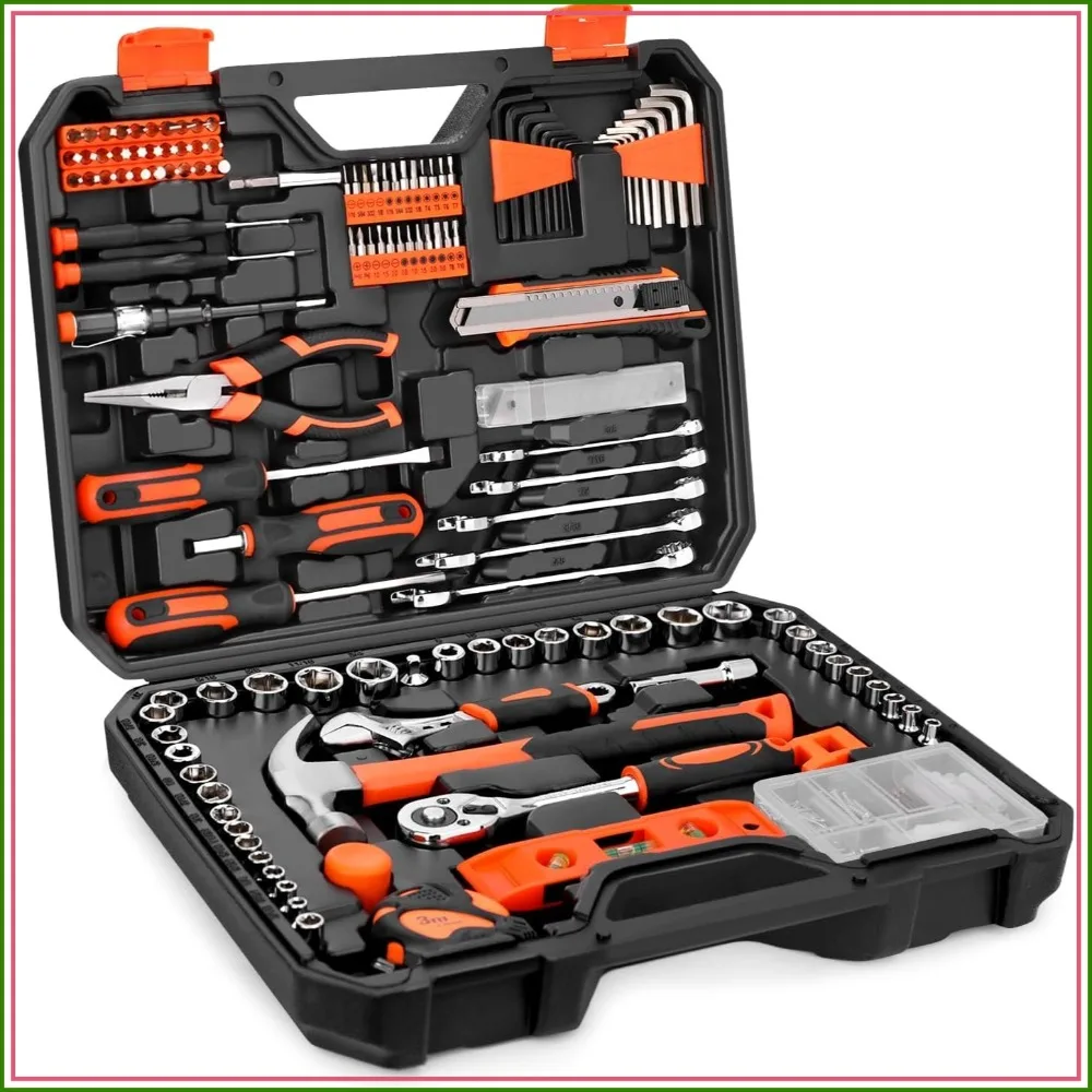 

248-Piece Tool Set - General Household Hand Tool Kit with Plastic Toolbox Storage Case for Home Repair, DIY Projects