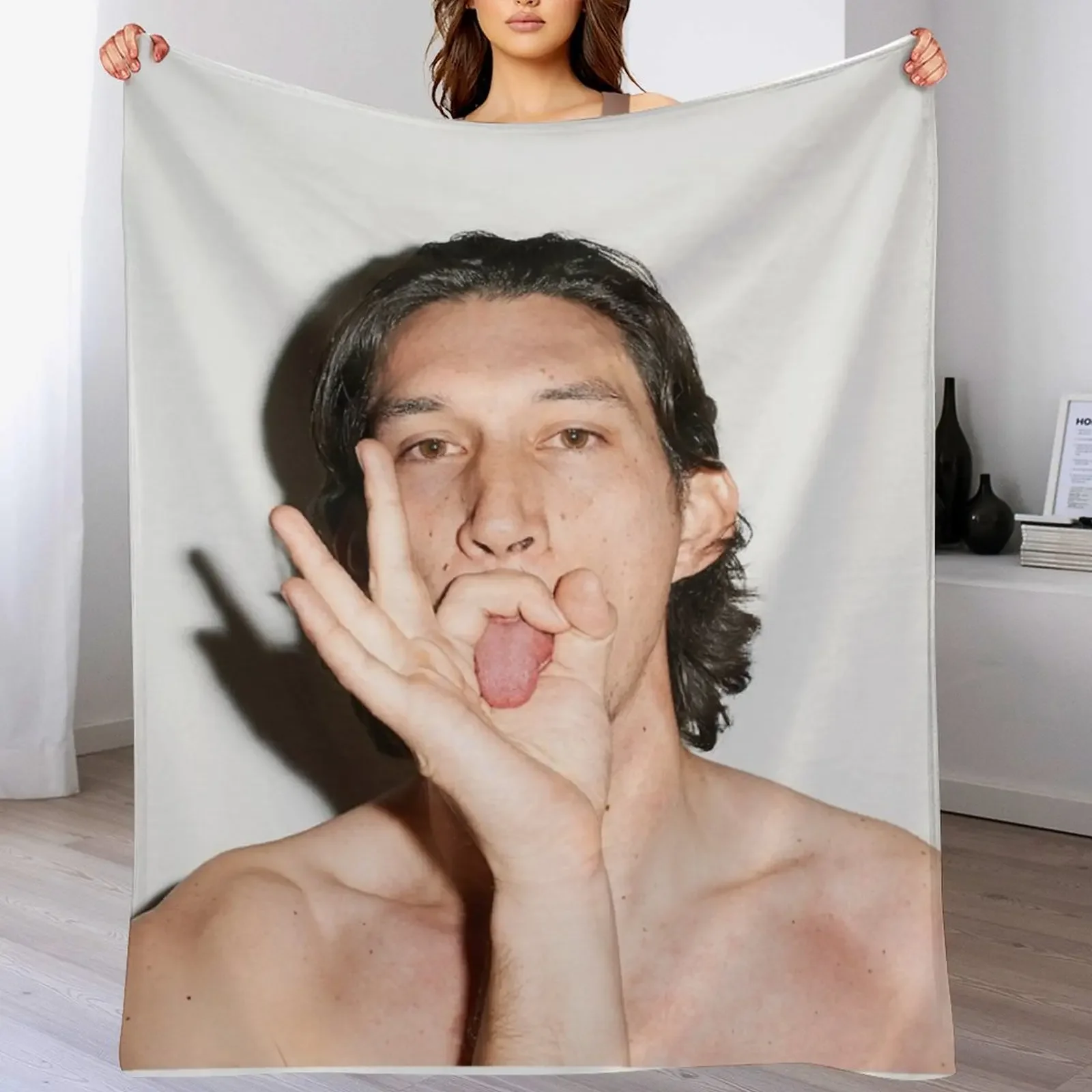 Adam Driver Throw Blanket Air Conditioner Soft Blanket for Office Home