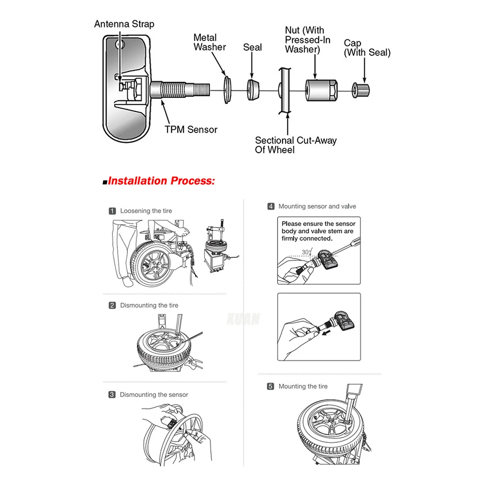 

4 шт. датчик давления в шинах для Lexus Es Rx Toyota Avalon Camry 4Runner Corolla 2018-2023-M54K