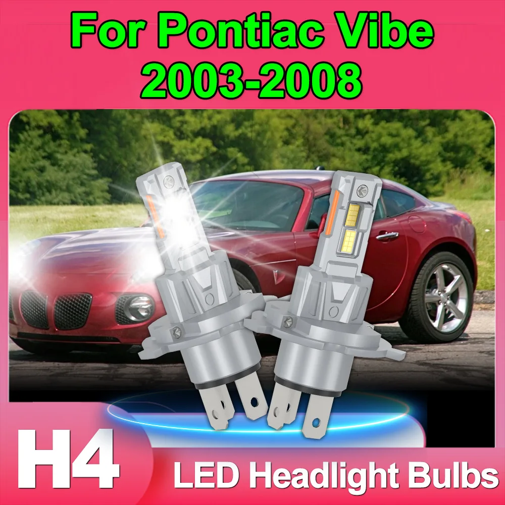 

150W 20000LM H4 LED Car Headlights For Pontiac Vibe 2003-2008 High Low Beam 12V No Fan Canbus Error Free Auto Lights