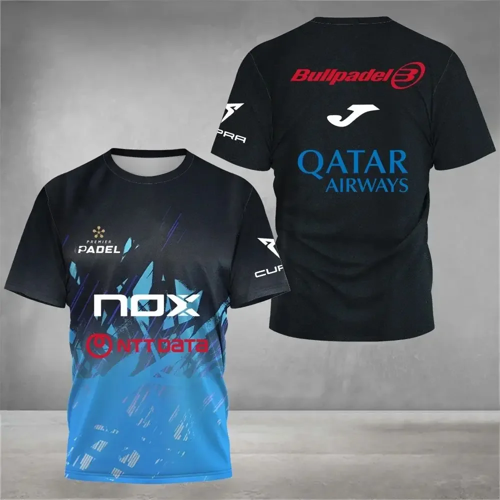 NOX Tshirt Quick-drying Breathable Padel Tennis T-shirt Fashion Men's Short Sleeve Tops Summer Print T Shirts for Men Sportswear