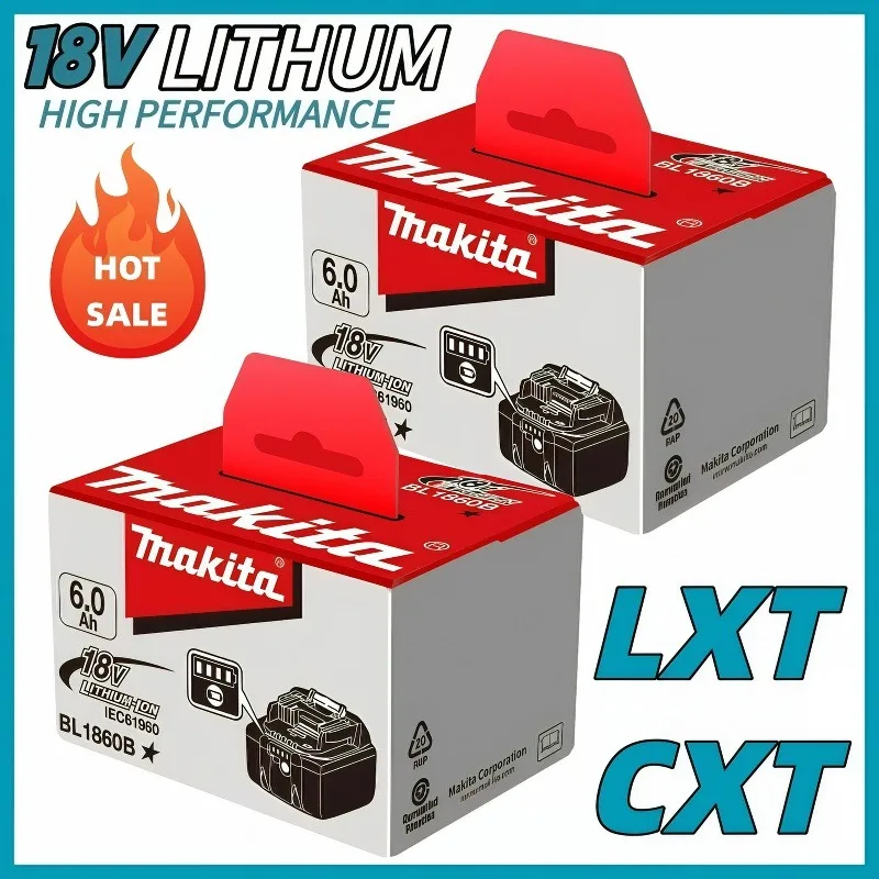 

Original Makita 6Ah for Makita 18V Battery BL1830B BL1850B BL1850 BL1840 BL1860 BL1815 Replacement Lithium Battery
