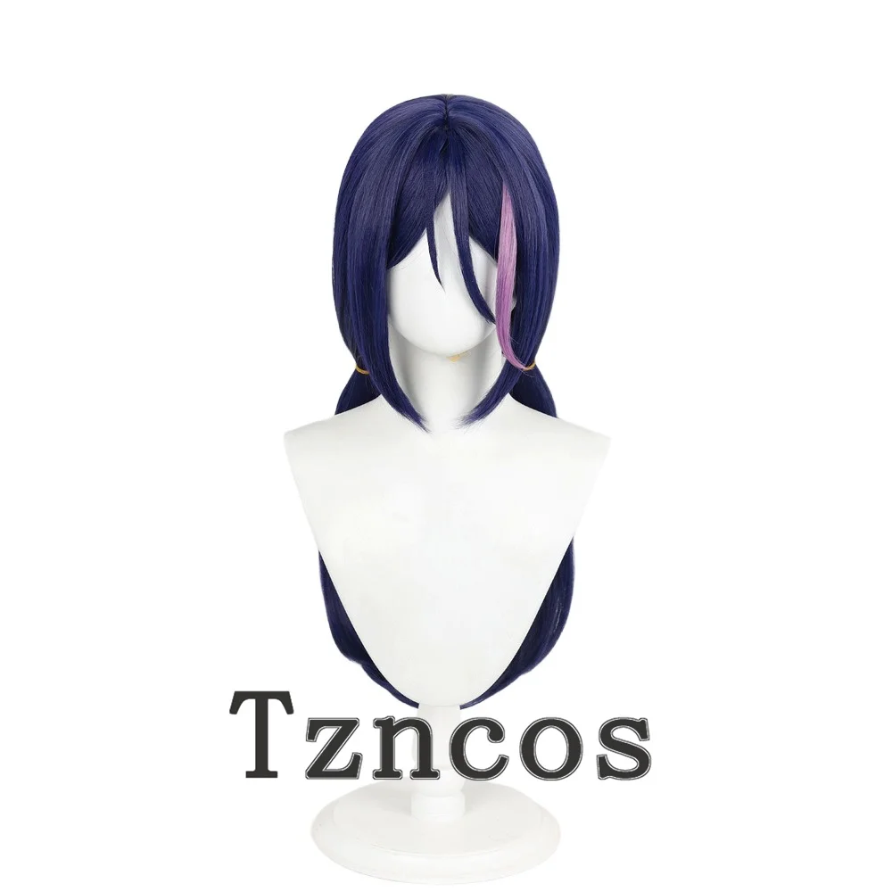 

Tzncos длинный темно-фиолетовый аниме двойной хвост парик косички парики с челкой для женщин костюмы для Хэллоуина