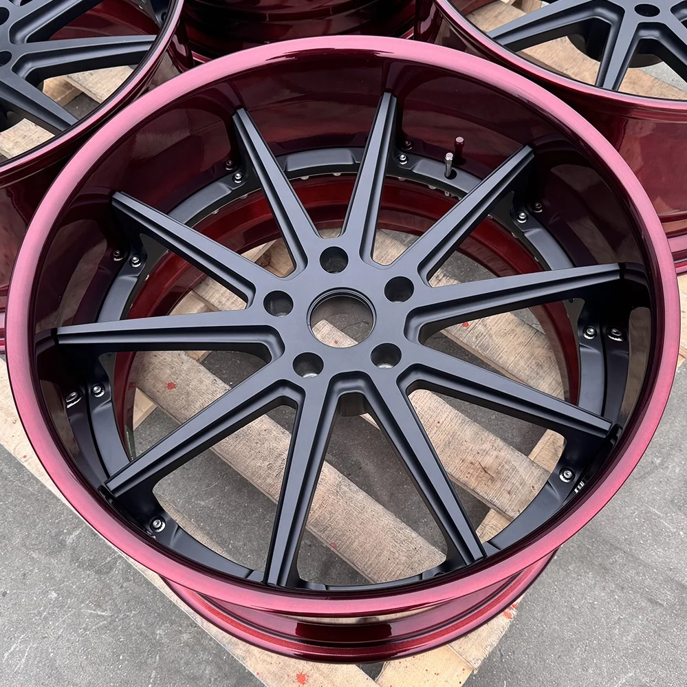 Forged Passenger Car Wheels 19 20 21 22 24 Inch 6061-T6 Alloy Racing Car Wheel Custom 5x112 5x114.3 2 Piece Wheel Rims