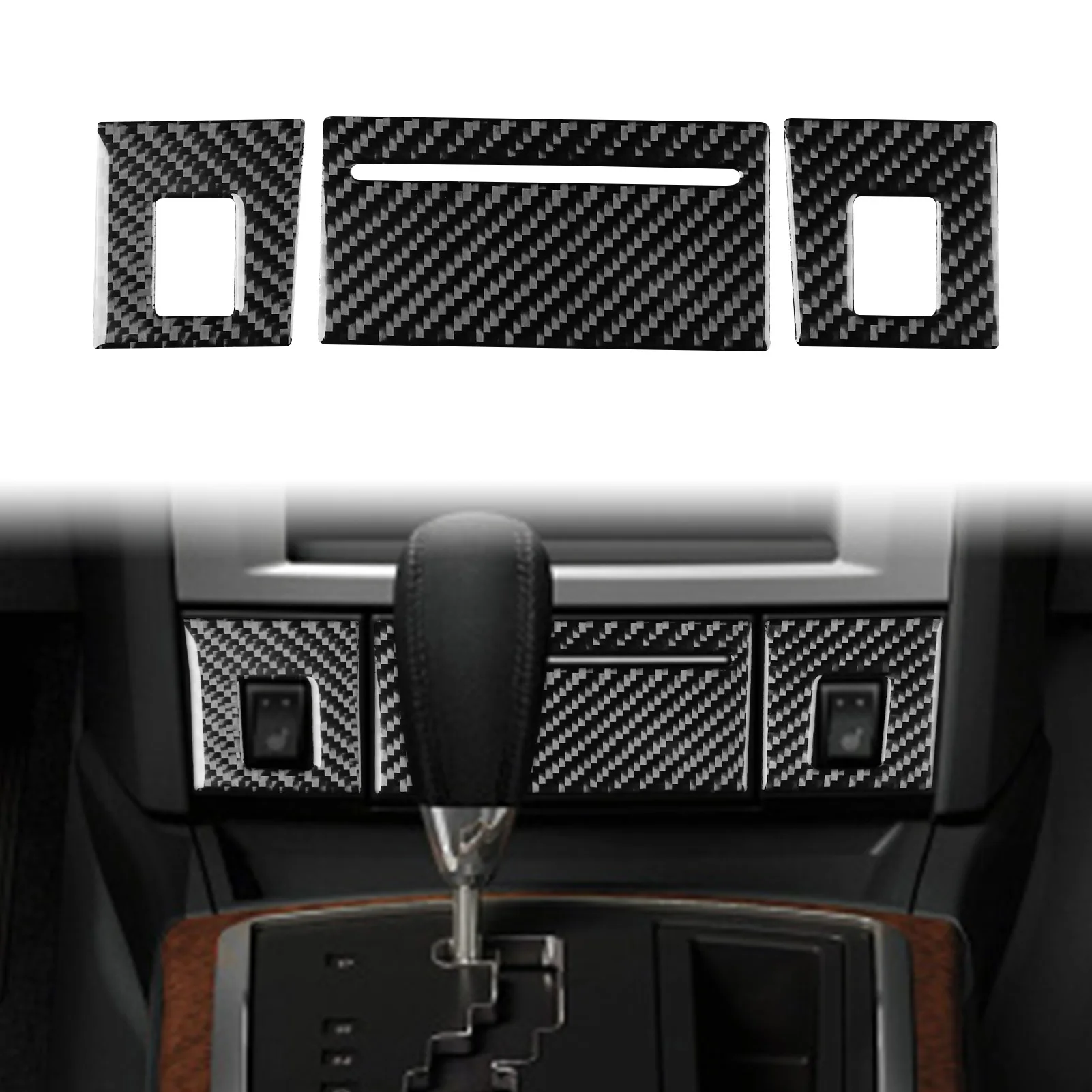 For Chrysler 300 300C 2008-2010 Carbon Fiber Central seat heating switch panel Car Accessories Interior Decorative Stickers
