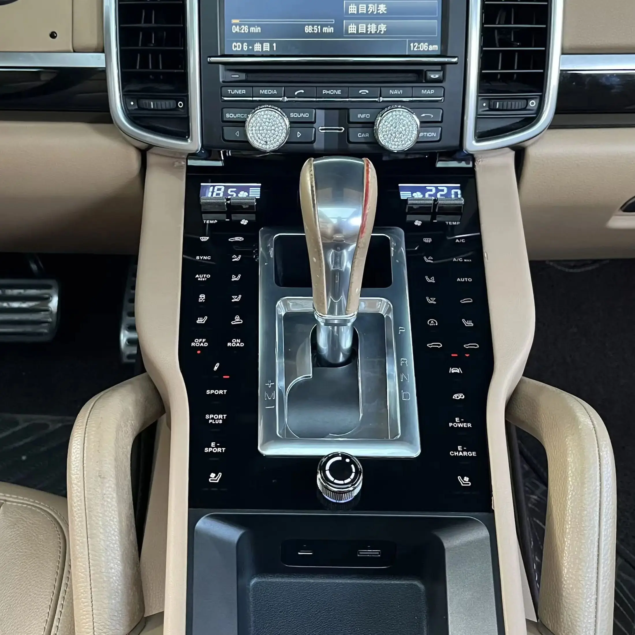 Control Center Panel For Porsche Cayenne 2010 ~ 2017 Console LCD Touch Panel Car Interior Saddle Plug and Play Gear Shift Panel
