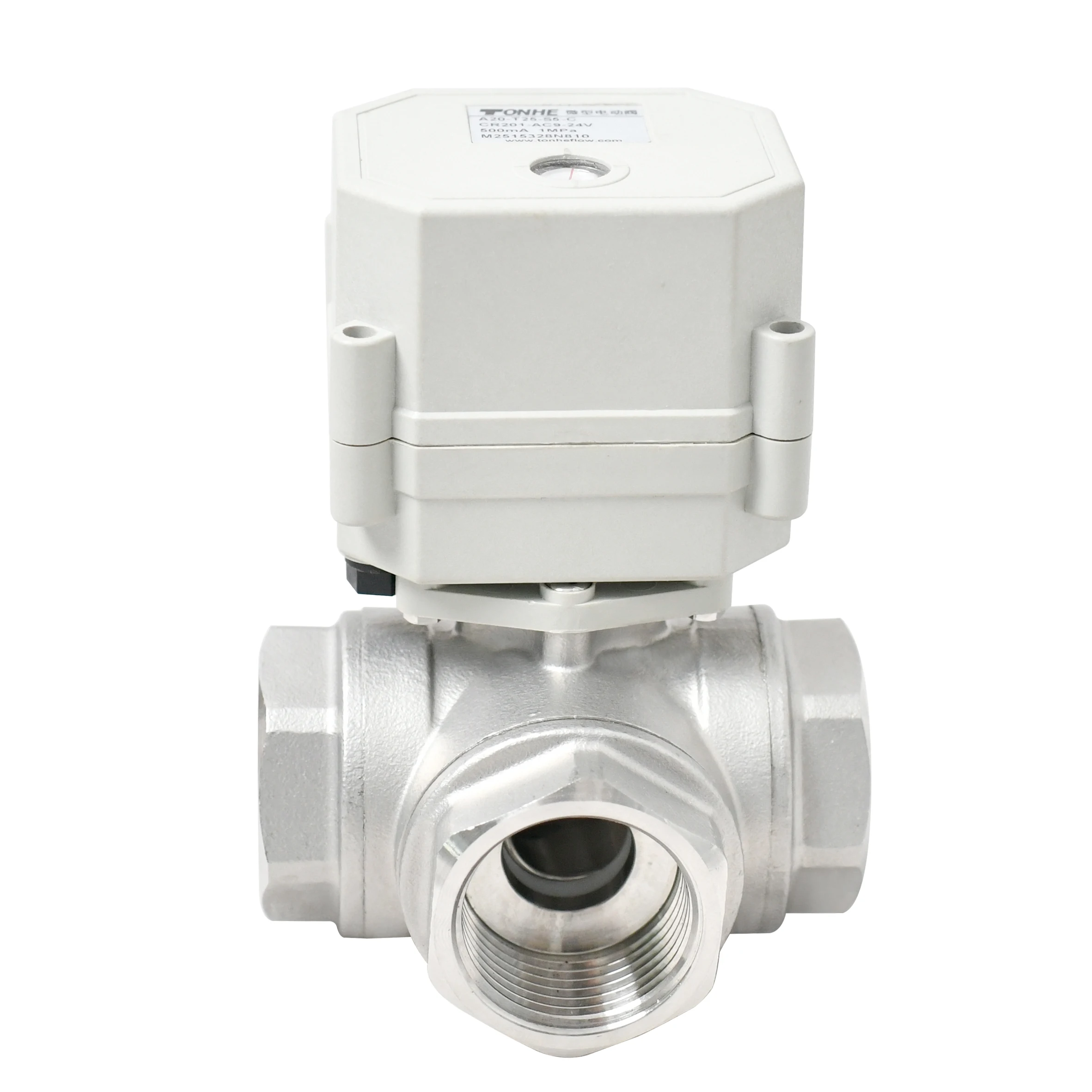 

Tonheflow Cr501 3 Way Valve with Manual Override DN25 1inch SS304 Motorized Water Valve