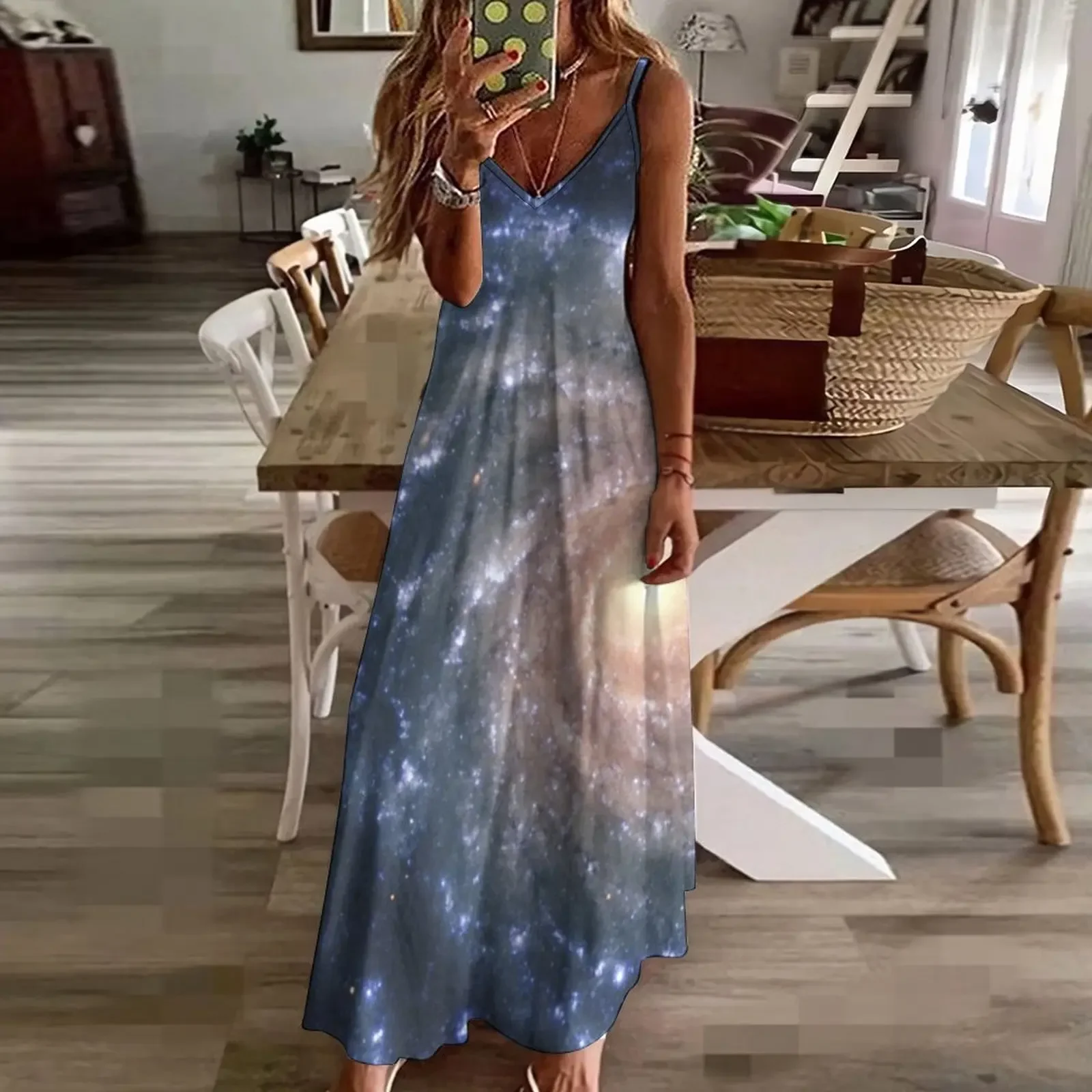 Spiral galaxy NGC 1232 constellation Eridanus ESO Space Telescope Picture HD HIGH QUALITY Sleeveless Dress birthday dress