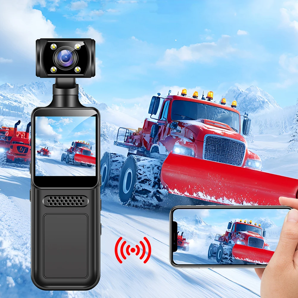 Action Mini Camera Outdoor Sport Video Recorder Body Camera Night Vision 180 Rotatable Wearable Body Worn Cam For Outdoor 1Sport view 2
