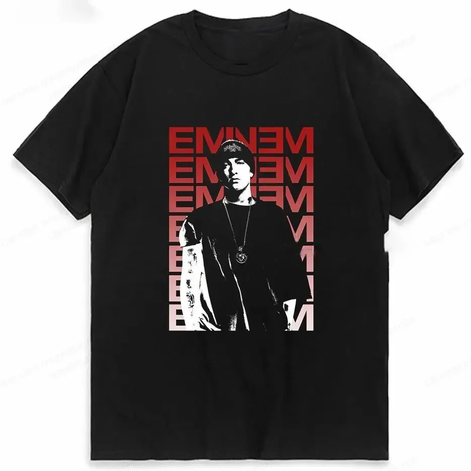 Rapper Eminem Graphic Print T Shirt Vintage Fashion Casual Crew Neck Short Sleeve  T Shirt Women