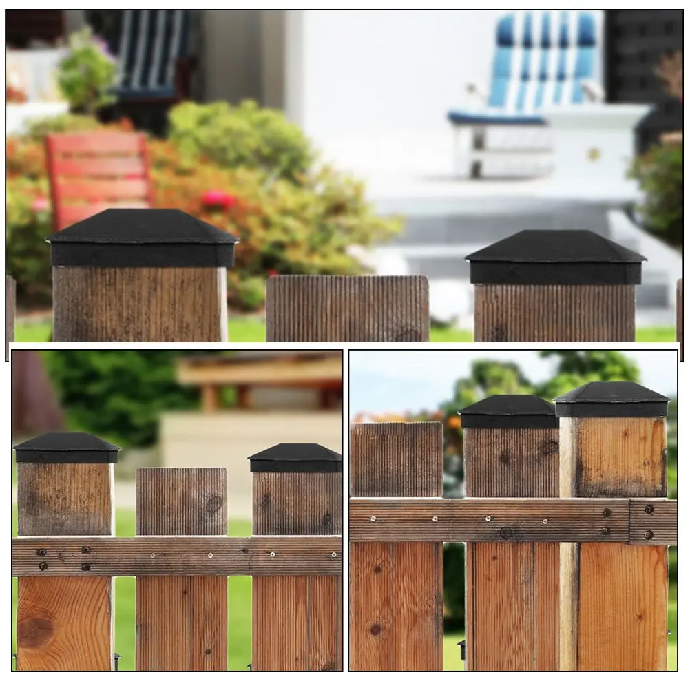 6 Pcs Fence Post Caps Durable Plastic Material Easy Installation Lawn Fence Decorations Garden Replacement Finials