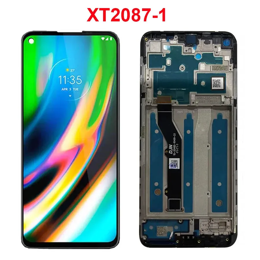 With Frame For Motorola Moto G9 Plus XT2087-1 LCD Display Touch Pantalla Digiziter Assembly For Moto G9 Plus Screen Replacement