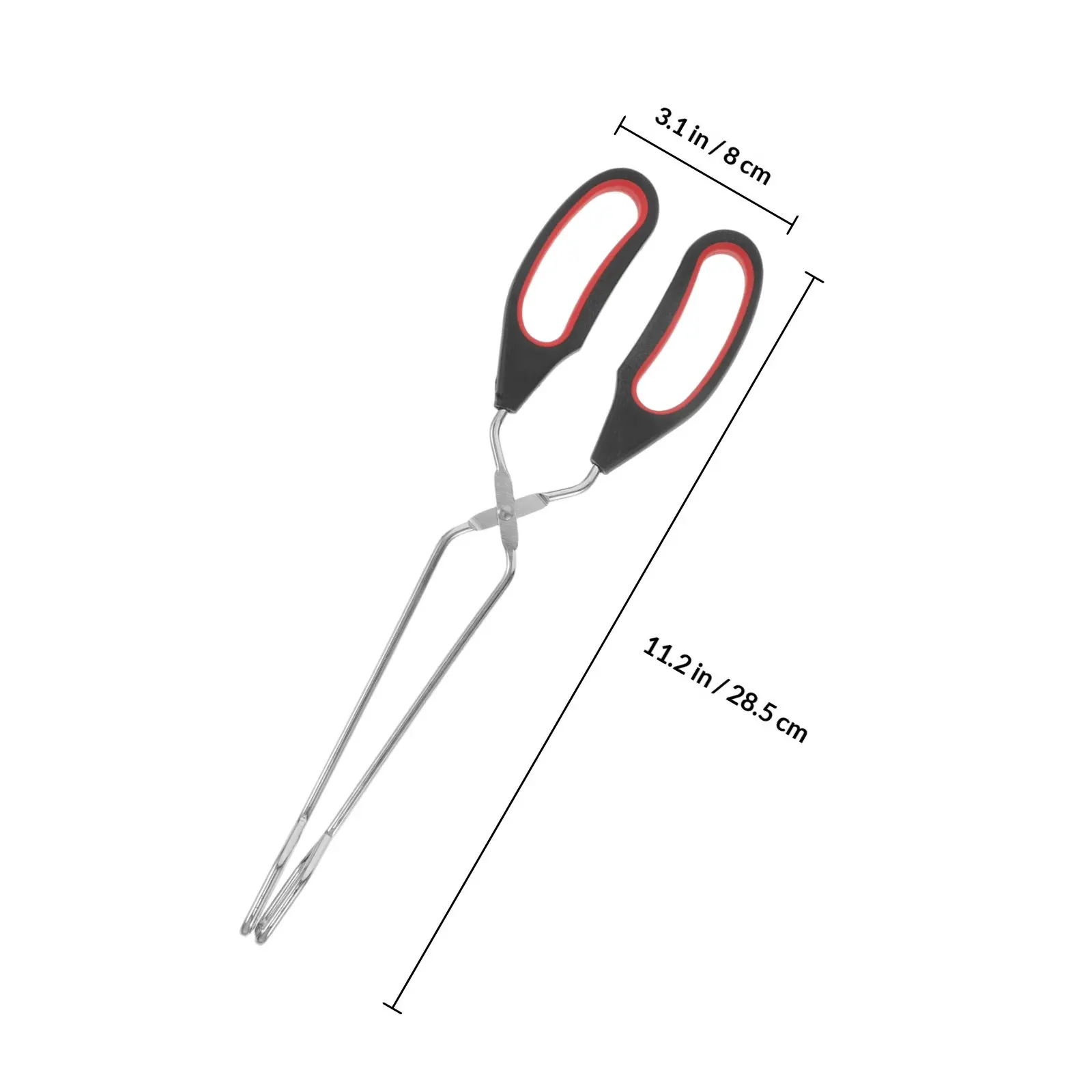 Heavy Duty Stainless Steel Bbq Tongs Long Handle Ergonomic Grip Secure Sharp Tips for Grilling Baking Frying Toasting Serving