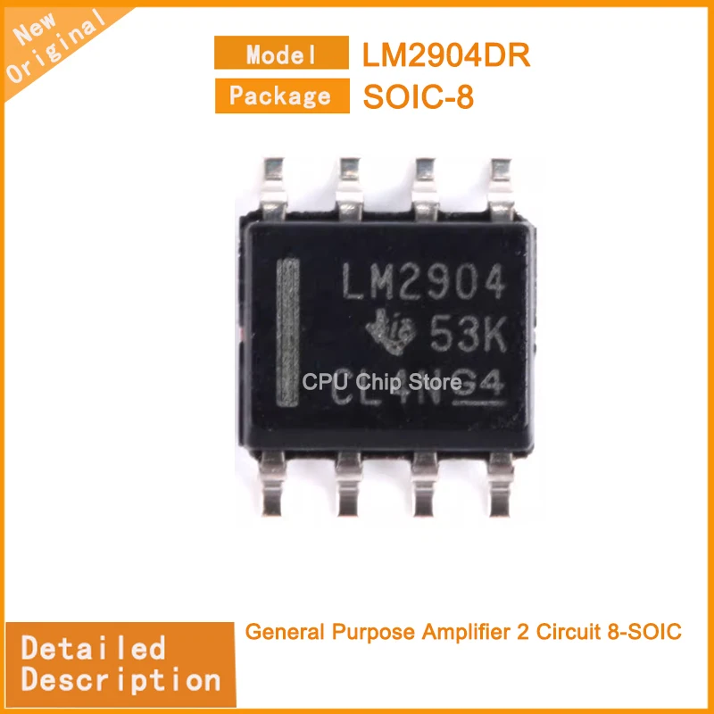 50Pcs/Lot  New Original  LM2904DR  LM2904  General Purpose Amplifier 2 Circuit 8-SOIC