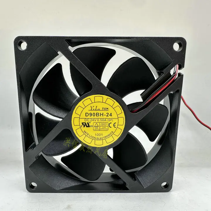 

YATE LOON D90BH-24 DC 24 В 0,50 А 90x90x25 мм 2-проводной охлаждающий вентилятор