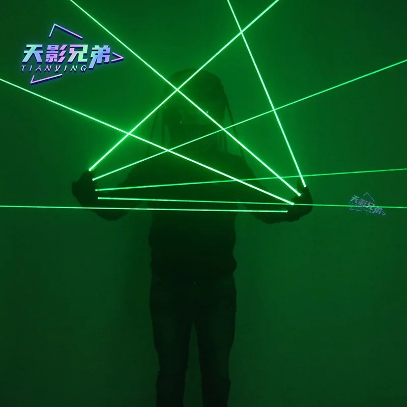 Imagem -05 - Luvas Laser Verdes para Concerto Bar Street Dance Festa Roupas Luminosas dj Bounce Glow Props