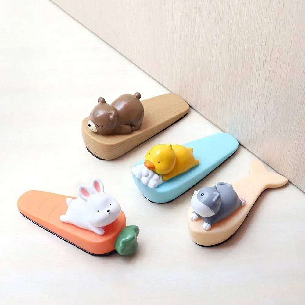 new Cute Animal Door Stopper Wedge Door Catcher Block Guard Prevents Injuries Non Slip Door Stop Family Office Protection Supply