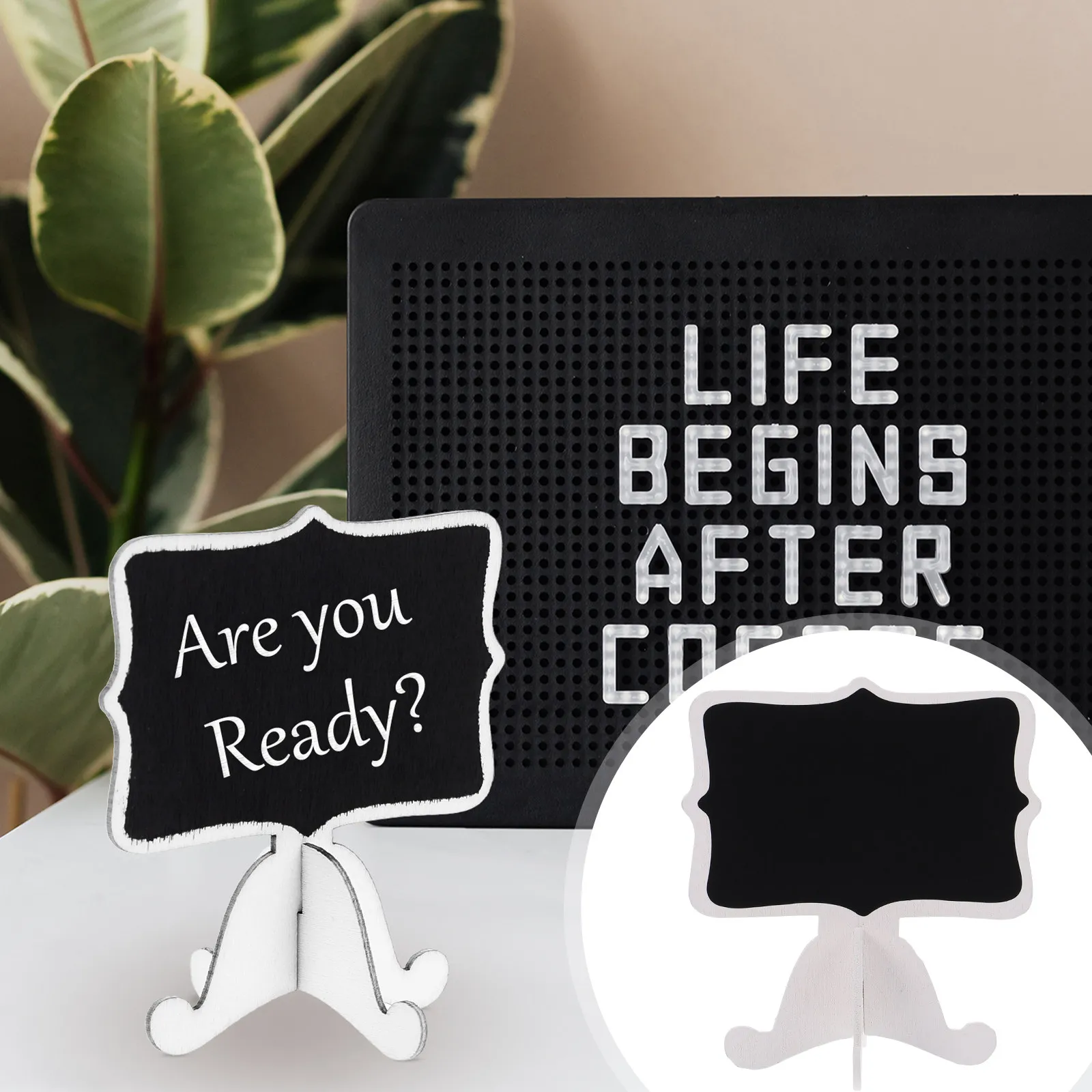 

20 шт. мини-досок для сообщений с односторонней поверхностью и прочной подставкой для свадеб, вечеринок, дней рождения, кухни, офиса, домашнего декора, многоразовые