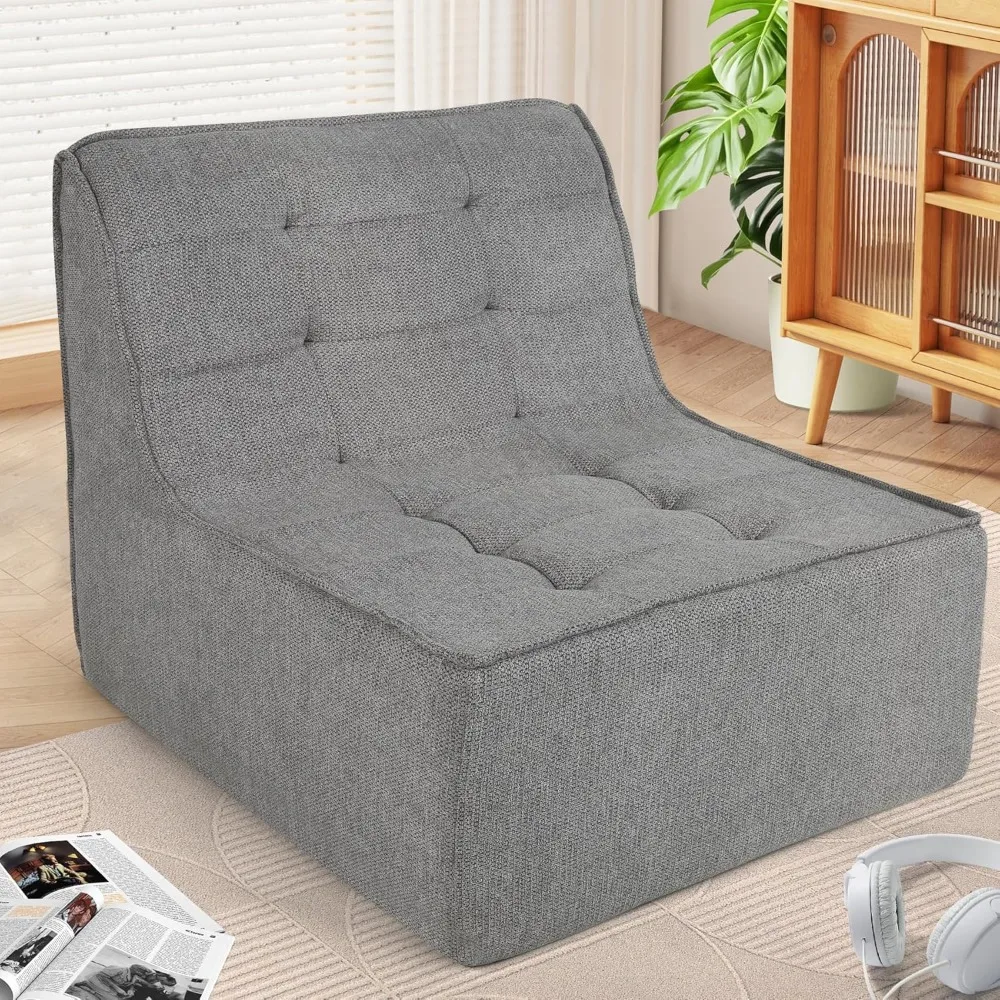 Bean Bag Chair Bean Bag Sofa Chair Soft Stuffed Filling, Fluffy and Lazy Sofa with Filler, Comfy Cozy Giant BeanBag Chairs