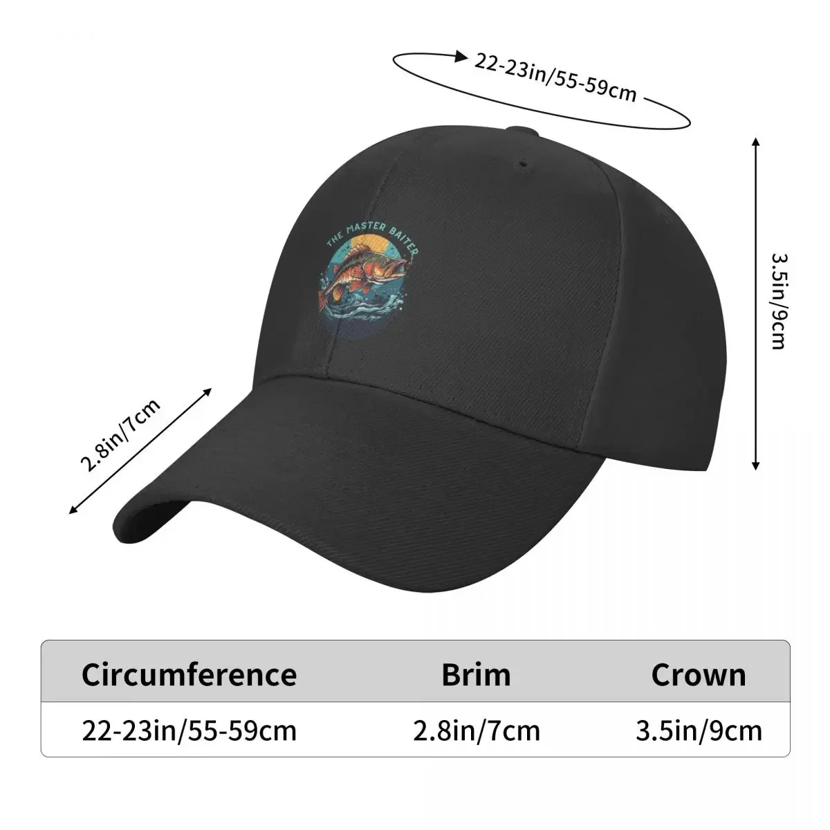 THE MASTER BAITER Baseball Cap Beach Bag Fishing cap Hat Luxury Brand Men Luxury Brand Women's