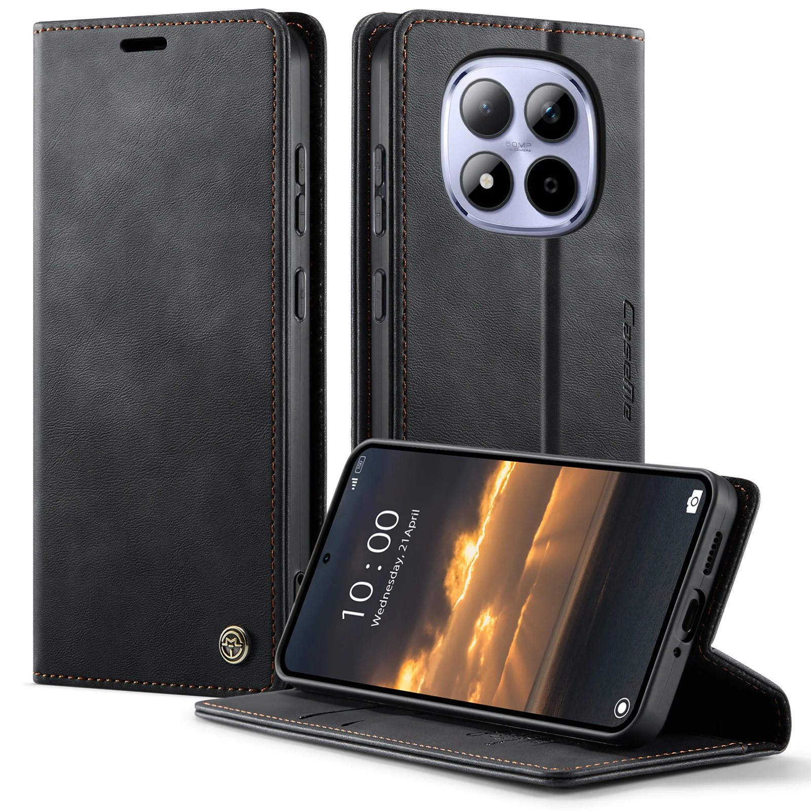 PU-Leder Handyhülle für Redmi Note 15 Brieftasche mit Kartenhalter Ständer für Redmi Note 15 Pro Plus 5G Schutz-Standhülle Flip Cover