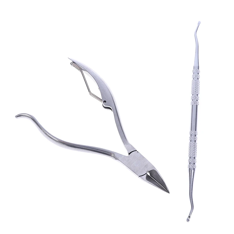 2PCs Ingrown Toenails Pedicure Foot Care Tool Nail Correction Clipper Cutters