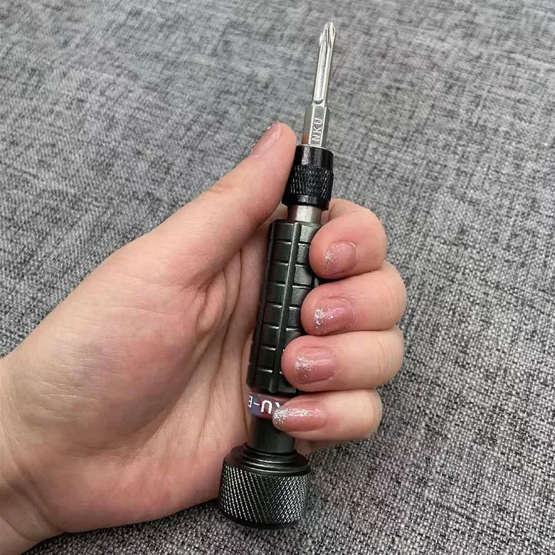 With Screwdriver Head Self-locking Universal Handle Mini Multifunctional Screwdriver Aluminum Hexagonal Alloy Repair 6.35mm Tool