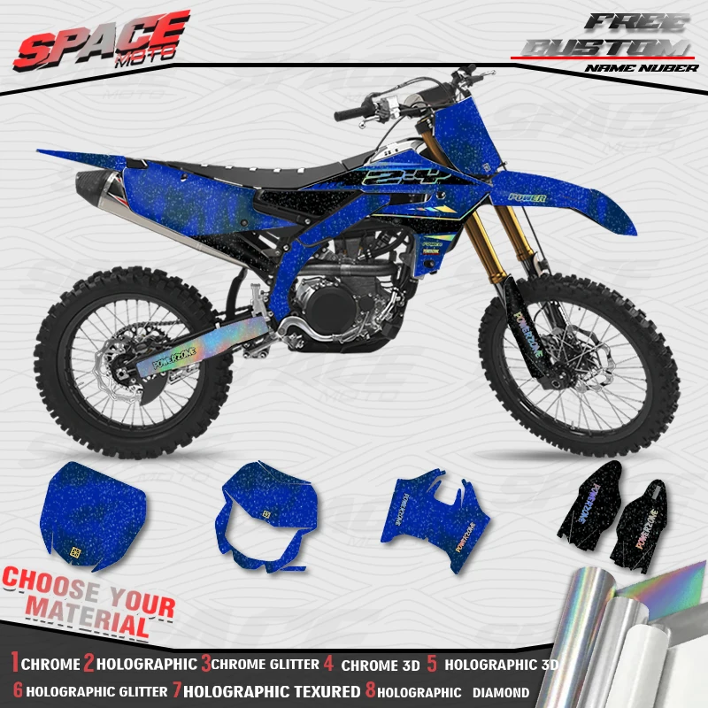 SPACE MOTO Custom Motorcycle Graphics Background Decals Stickers For YAMAHA 19-23 YZF250 18-22YZF450 19-22 WRF450 20-23 WRF250