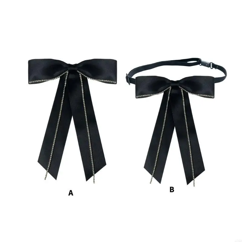 ربطة عنق احترافية كبيرة على شكل فيونكة للنساء والفتيات مناسبة لمؤتمرات العمل والمكاتب #2