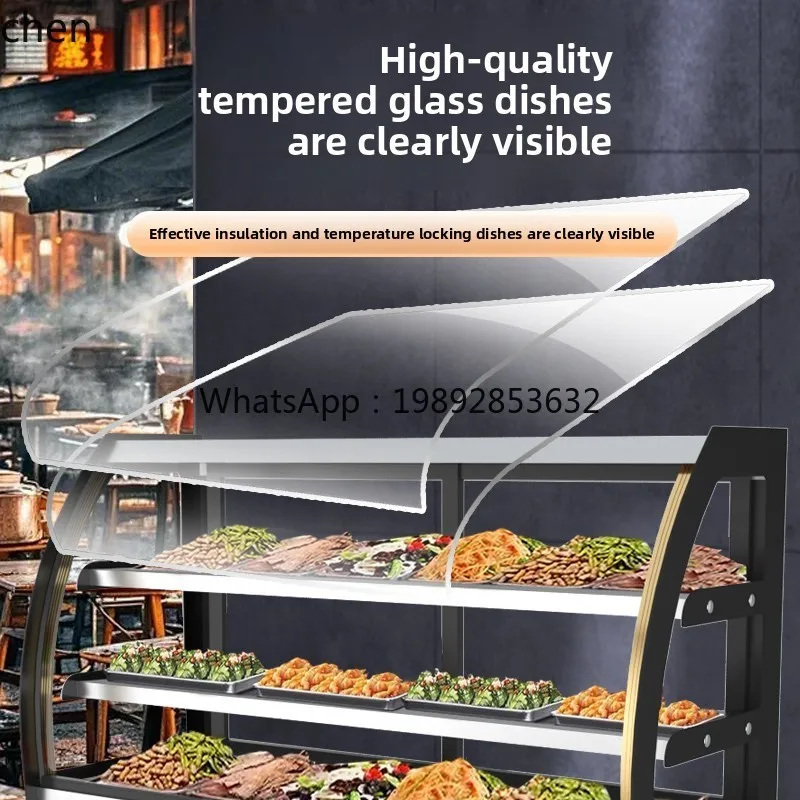 BX  three-layer cabinet display cabinet refrigerated fresh-keeping  commercial ordering barbecue cooked food cabinet