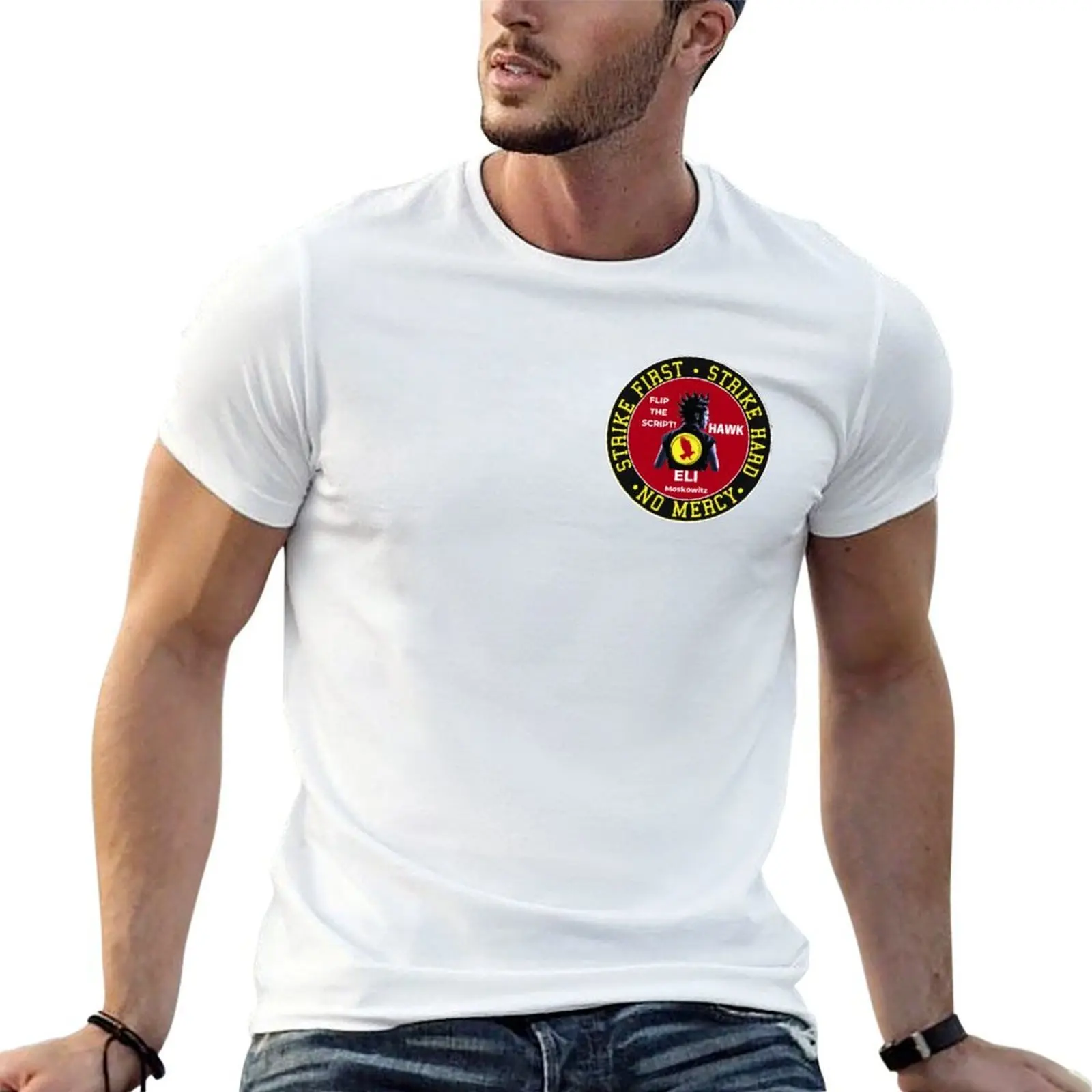 Camiseta Hawk - Eli Moskowitz, camisetas de algodón 100% para hombre, camisetas de anime, camiseta de gran tamaño
