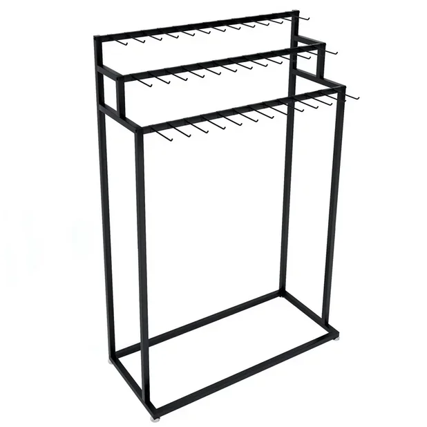 

High-end belt bag display rack waist tie shelf clothing store multi-layer floor type movable display rack