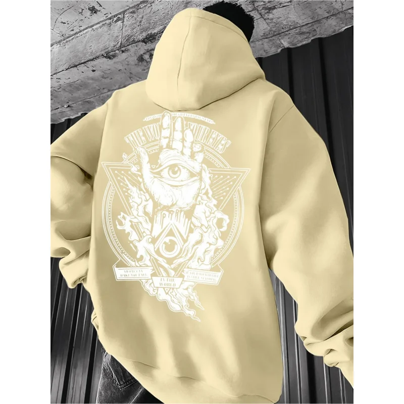 Ling Moyun'S Selected Spring And Autumn Essential Hooded Pullover Sweatshirt, Fashionable Printed Craftsmanship,