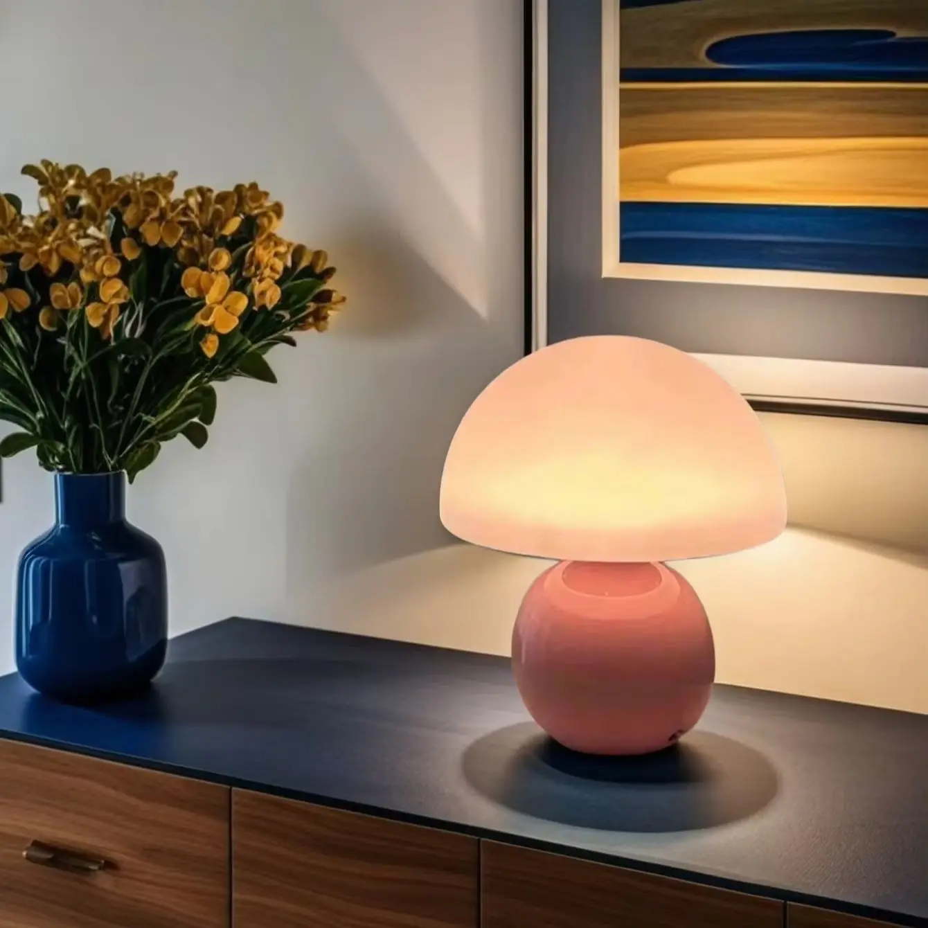 Pink/Orange/Red/White/Beige USB Socket Decorative Table Lamp for Indoor Decorative Lights, Bedside Night Lights, Table Lamps