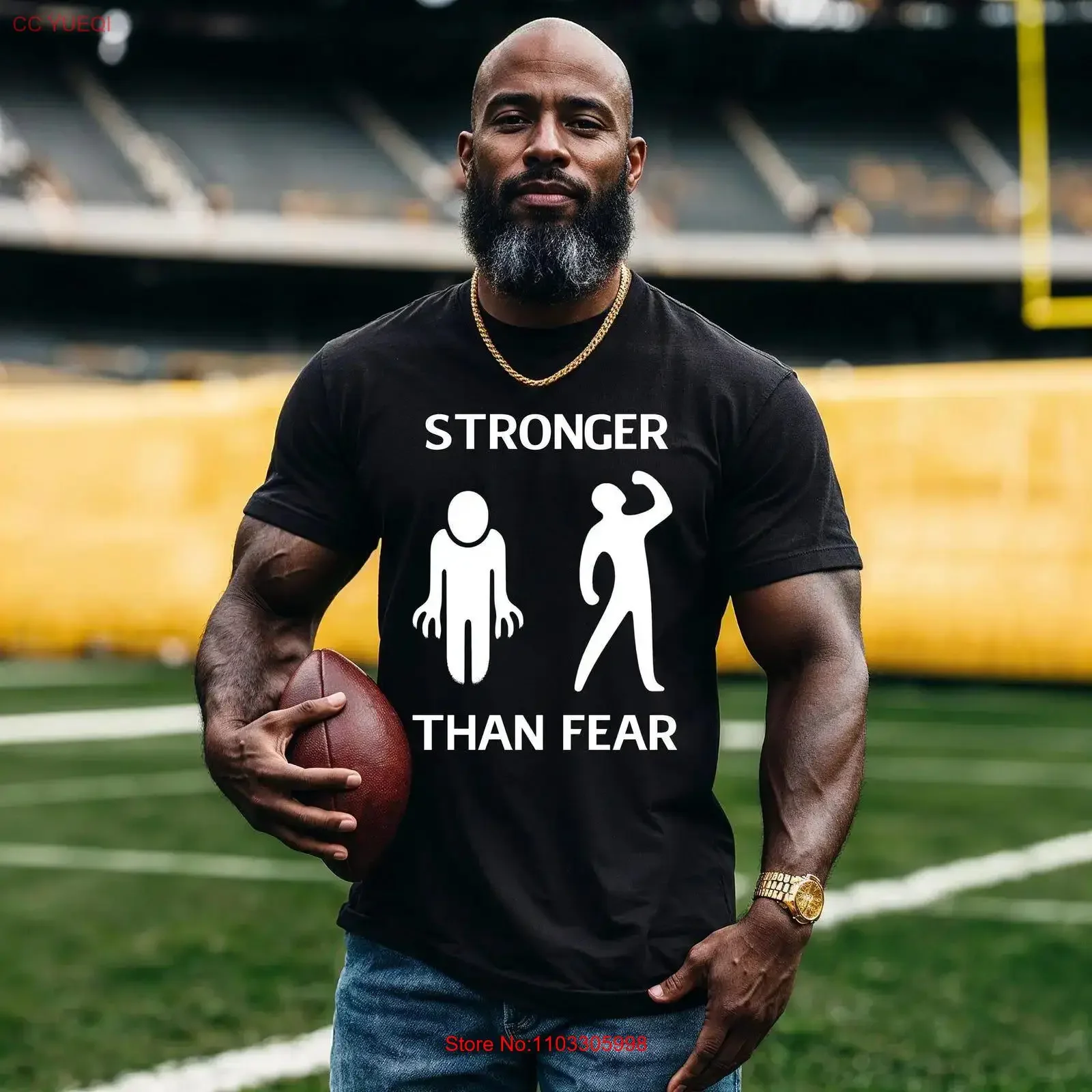 T-shirt « Plus fort que la peur », vêtements de motivation pour surmonter les obstacles, force et courage, inspirant, minimaliste, vintage
