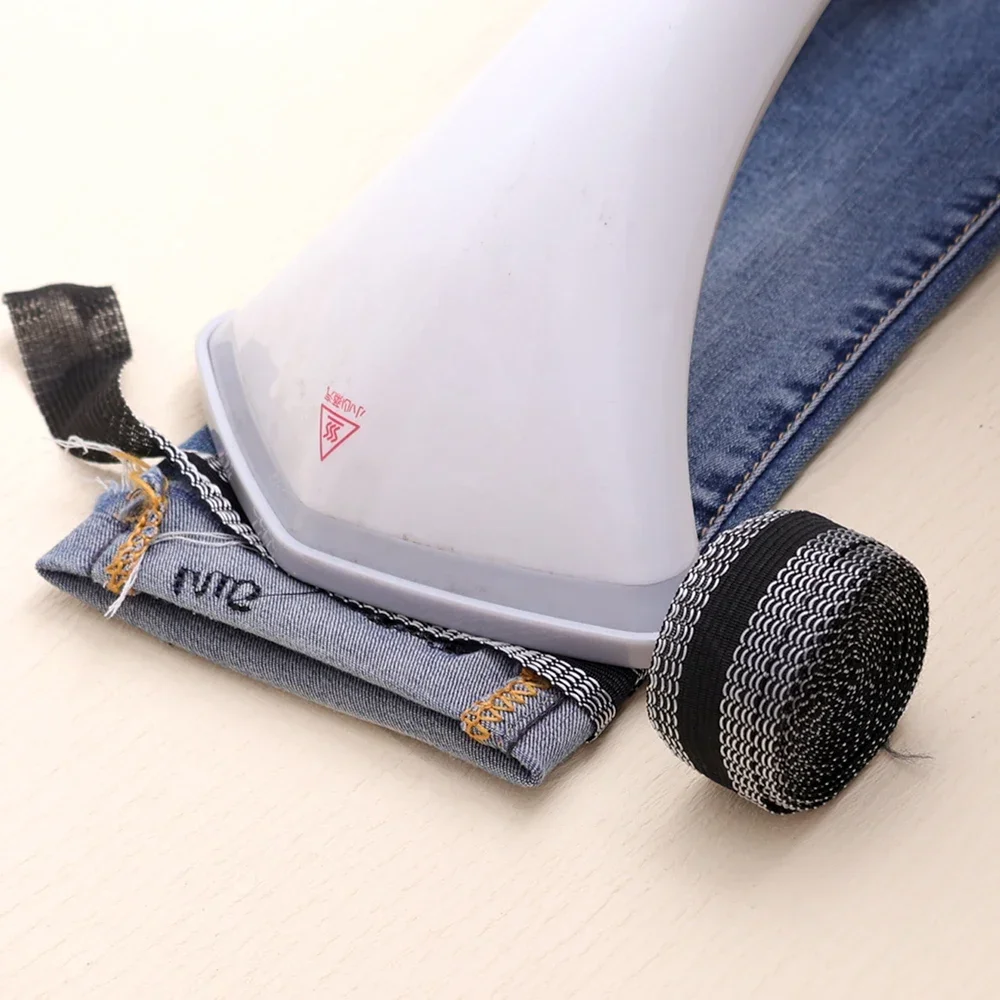ذاتية اللصق بانت لصق الشريط السراويل السراويل حافة الجينز الملابس طول تقصير إصلاح الحديد على هيم أشرطة DIY بها بنفسك الخياطة اكسسوارات